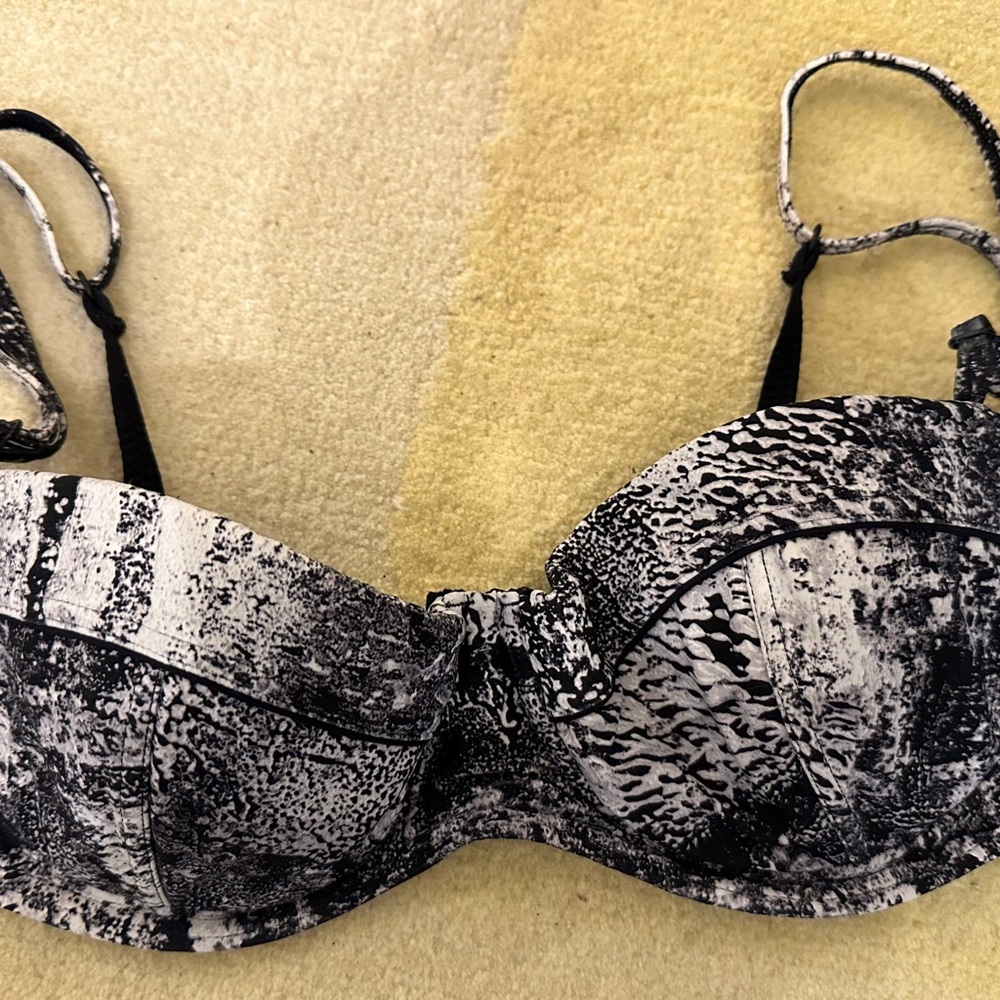 Proenza Scouler Black and White Padded Bikini Top Size M